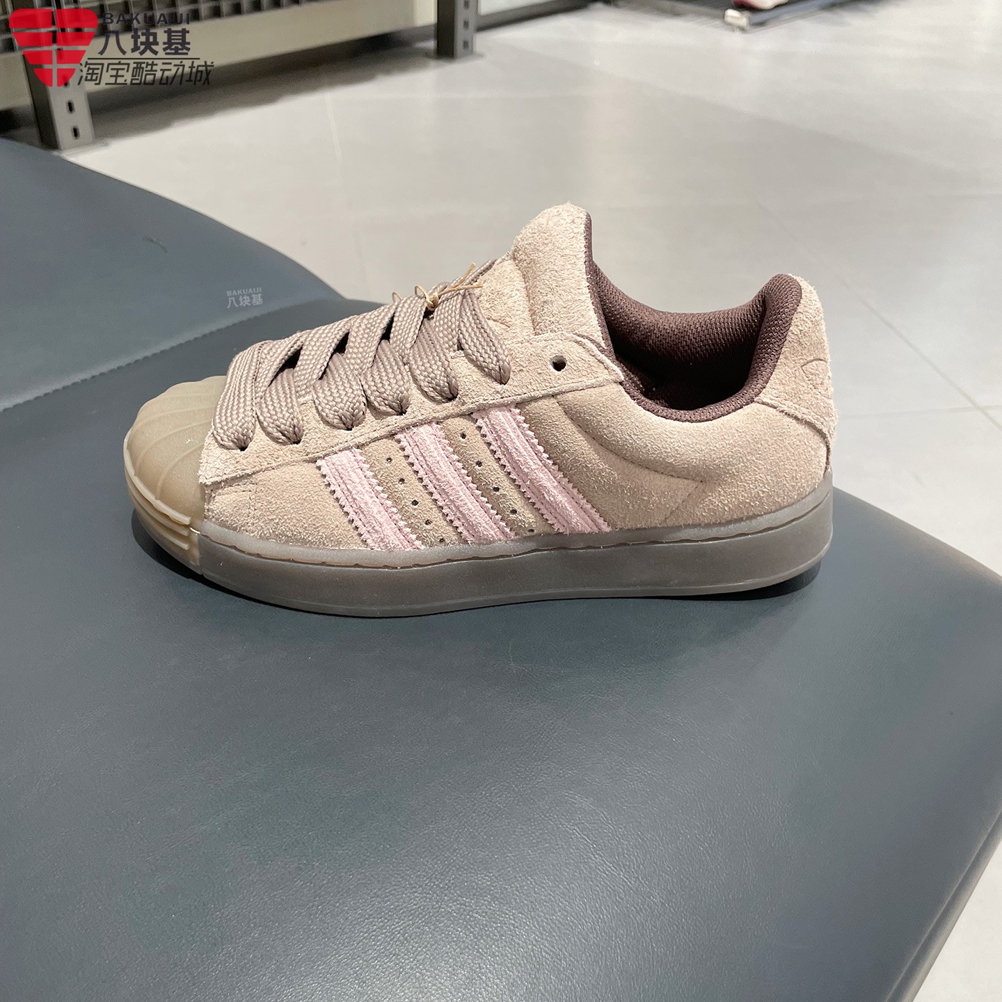 三叶草女鞋贝壳头厚底面包鞋板鞋