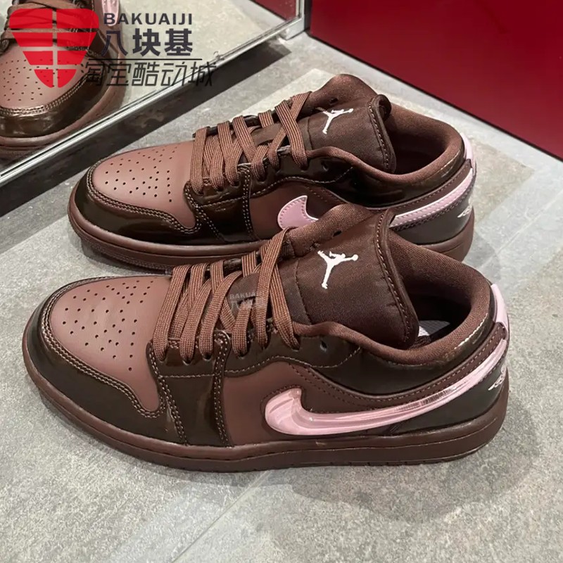 耐克女鞋2026春季JORDAN AJ1巧克力粉棕美拉德复古板鞋IQ9787-262