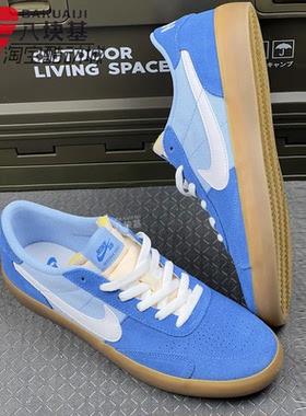 耐克男鞋2025秋季款SB复古蓝白德训鞋翻毛皮休闲滑板鞋CD5010-401