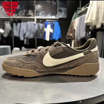 耐克男鞋复古棕绿美式运动休闲鞋