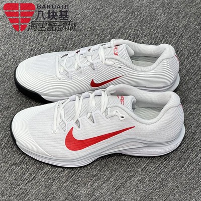 耐克男鞋白红配色运动休闲网球鞋