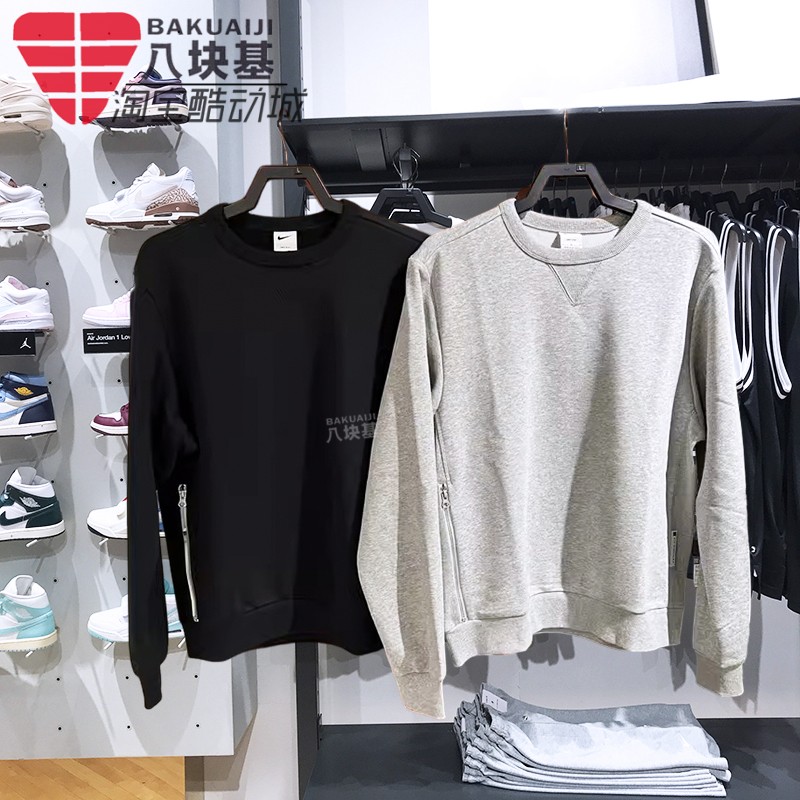 刺绣休闲运动针织圆领套头衫耐克