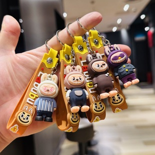 网红拉布布钥匙扣小绵羊公仔包包挂件公司商场活动地推引流小礼品