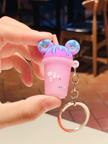 Пончик, чайная чашка, брелок, чай с молоком, популярно в интернете, подарок на день рождения