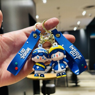 克莱因蓝男孩女孩钥匙扣情侣包包挂件新年商场活动地推引流小礼品