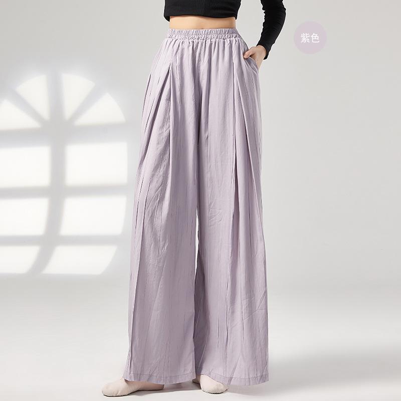 现代舞练功服宽松直筒阔腿裤