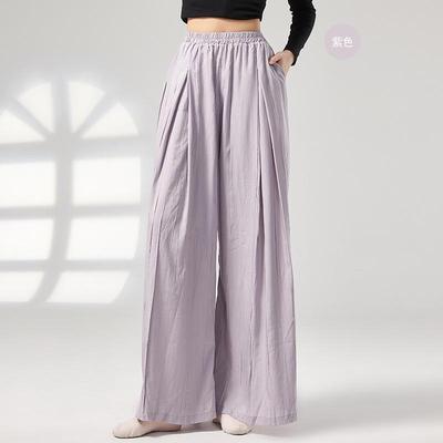 现代舞练功服宽松直筒阔腿裤