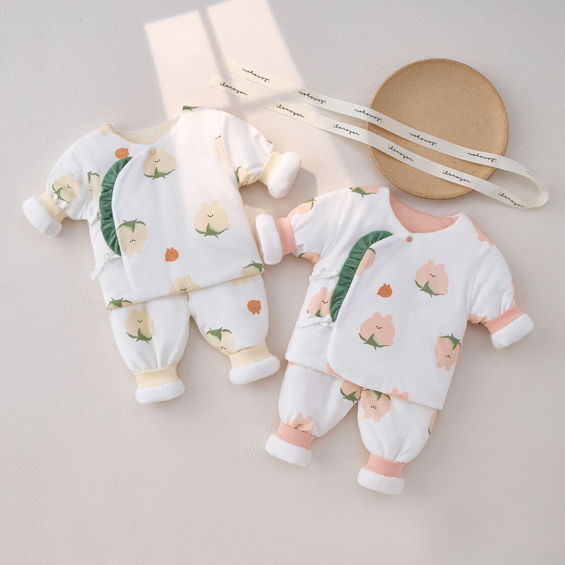 新生婴儿衣服秋冬季棉衣初生0一3月加厚棉服冬天分体套装棉袄