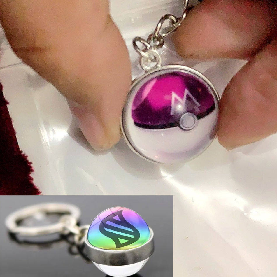 宝可梦z手环口袋妖怪大师球挂件神奇宝贝玻璃球皮卡鼠吊坠精灵宝