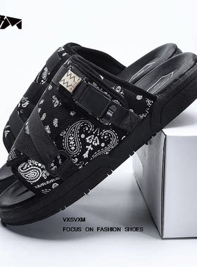 陈冠希VXSVXM VISVIM拖鞋男潮牌情侣款凉鞋女休闲沙滩一字拖户外