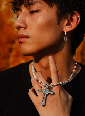 NICEPOWER 宫廷风简约满钻十字架百搭