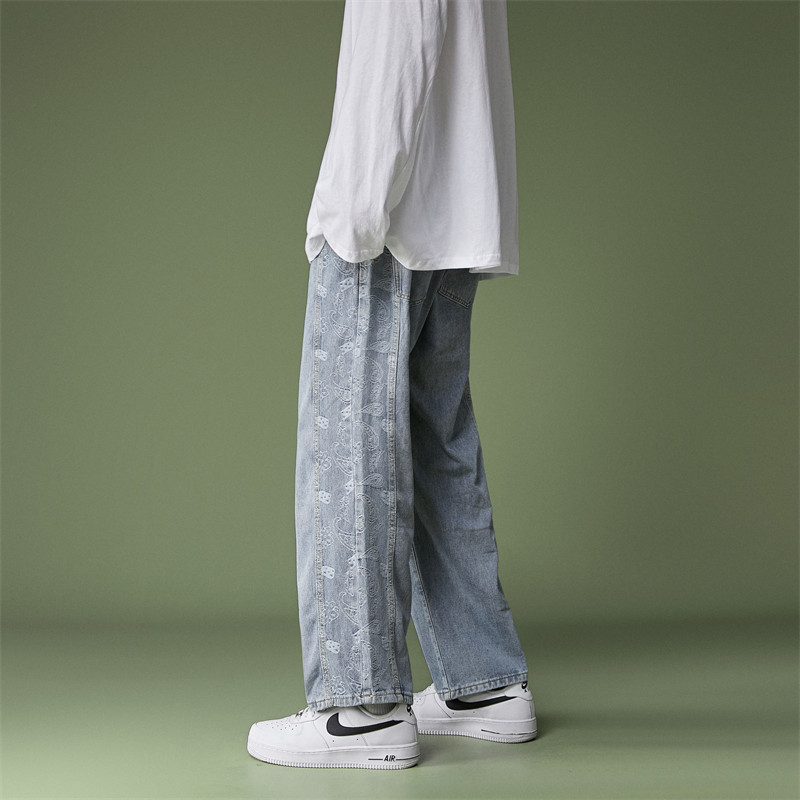 2021主推秋季宽松大码牛仔裤直筒裤子学生百搭九分裤NZ003-P40,男装牛仔裤,星座1103-2