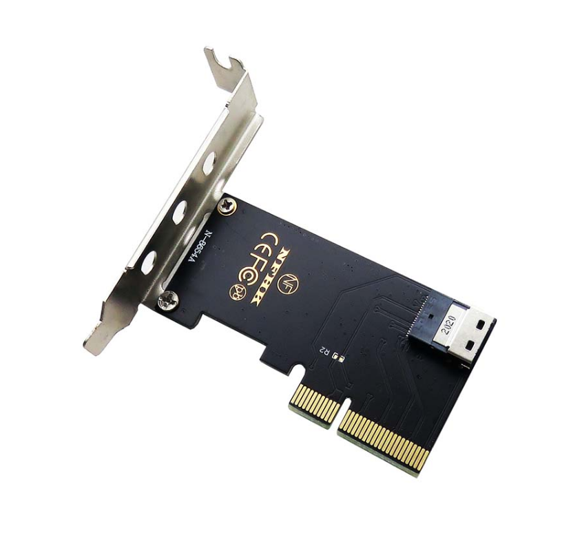 PCIe 3.0x4转to Slimline SAS (SFF-8654)适配器adapter