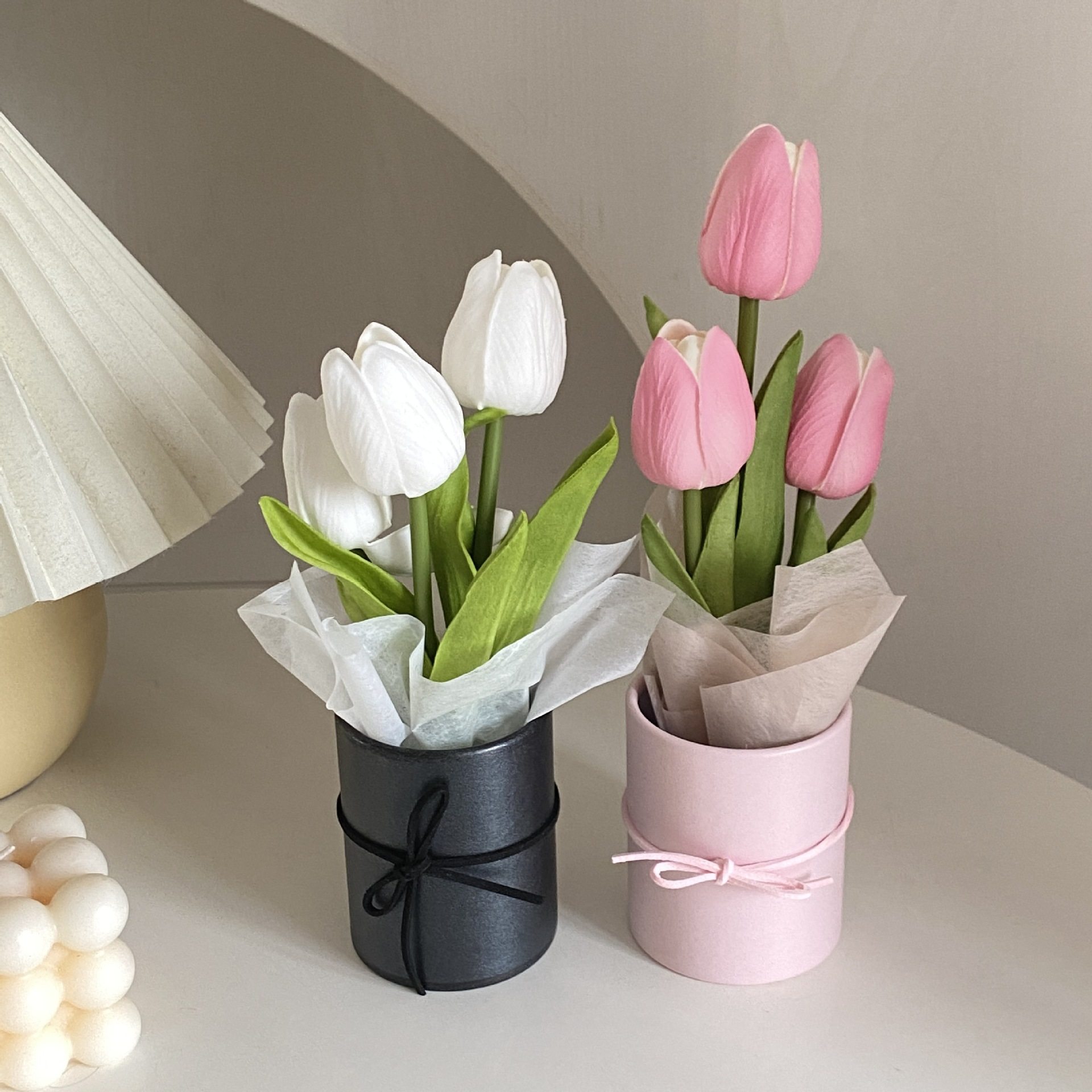 ins韩风郁金香花束仿真装饰花七夕520表白花束送女朋友情人节礼物