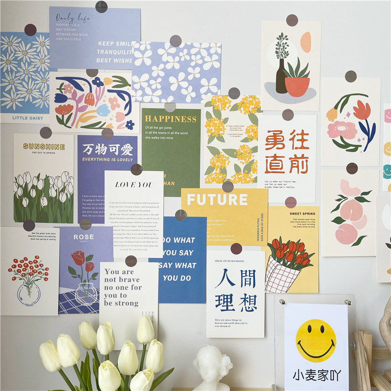 人间理想文字小清新励志卡片ins北欧装饰墙面贴纸宿舍照片墙墙贴