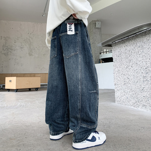 男童牛仔裤儿童裤子春装2026新款中大童装胖男孩宽松休闲工装裤潮