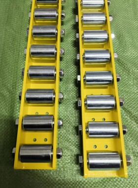 重型钢板流利条金属滚轮条加厚3050大承重双轴承棍子加硬轮面镀锌