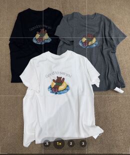 T恤女上衣潮 上新韩系宽松休闲卡通印花减龄短袖 夏季