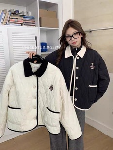 STUDIO 奶思家NICE 小熊撞色棉服L159 冬季 清货