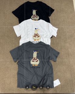 T恤女上衣潮 上新韩系宽松慵懒风休闲卡通印花减龄短袖 夏季