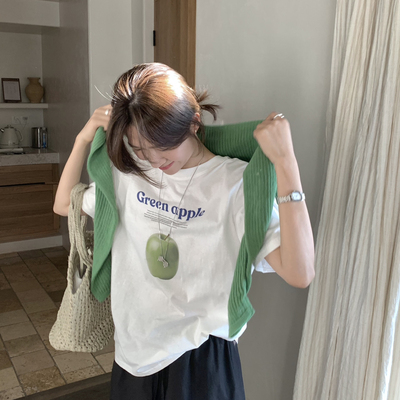 MISS密思家-夏日缤纷舒适水果蔬菜氛围宽松t恤短袖T恤89233