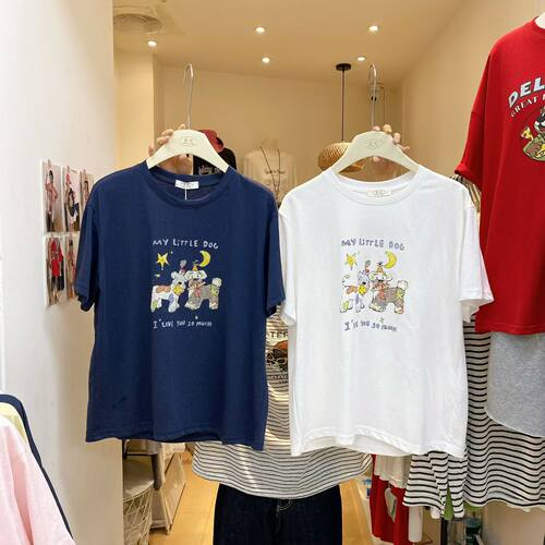 ZC家26年夏上新韩系卡通印花休闲短袖T恤女上衣潮