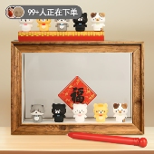 故宫文具宫猫摆件中性笔熊猫中性笔高颜值学生用0.5mm黑色签字笔