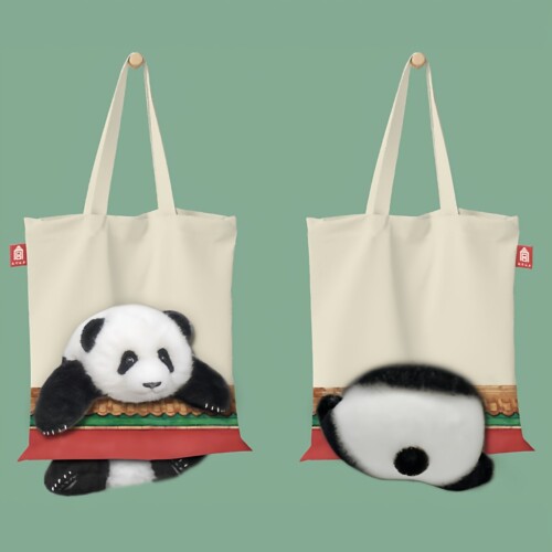 故宫博物院官方正品熊猫帆布包