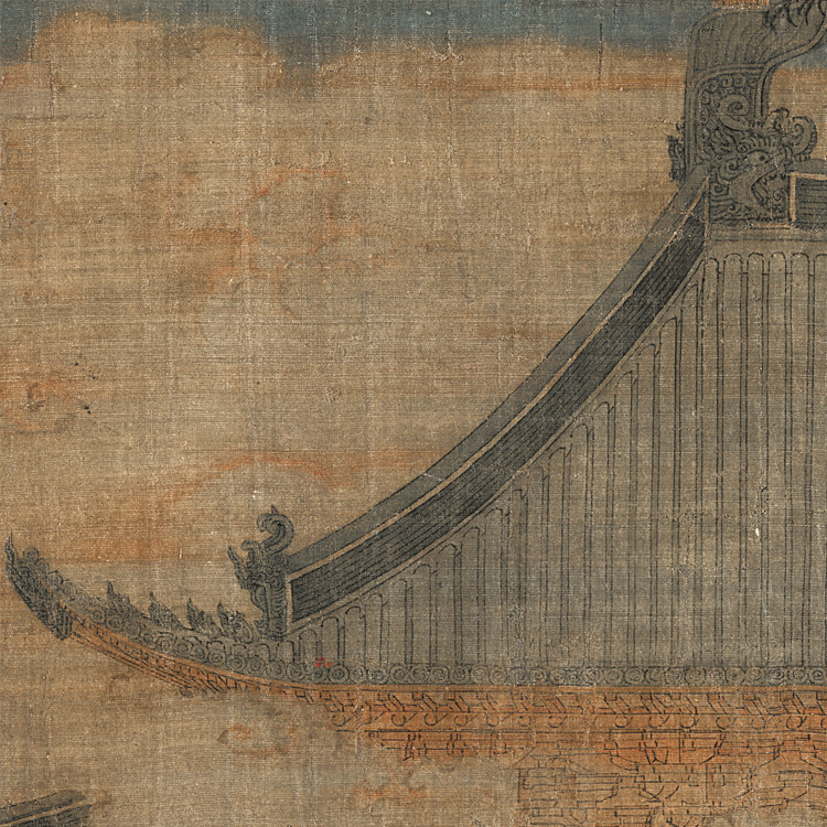 赵佶瑞鹤图1:1宋徽宗北宋国画花鸟仙鹤仿古花鸟彩色临摹画稿长卷