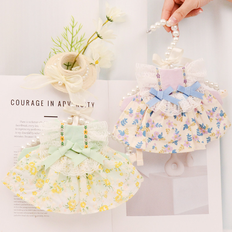 兔兔蕾丝拼接碎花裙甜美可爱浪漫法式优雅外出装扮服饰柔软亲肤,宠物/宠物食品及用品,猫宠物服装/雨衣（新）,淘宝优惠券,粉丝福利购,淘宝优惠卷