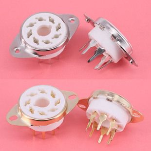 大8脚电子管座 陶瓷镀金EL34 274B GZ34 6SN7 KT88电子管 PCB安装