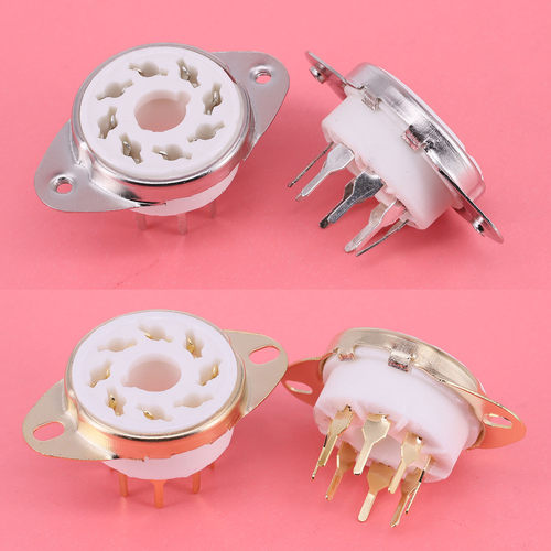 大8脚电子管座 陶瓷镀金EL34 274B GZ34 6SN7 KT88电子管 PCB安装