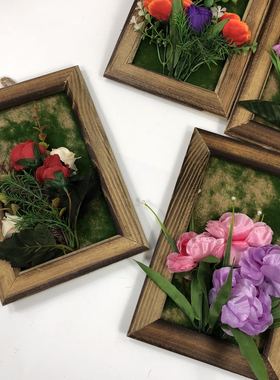 乡村风木板花艺墙面装饰品包邮