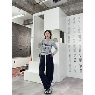 AS达哥~福利款灰色小马打底衫长袖T恤女秋冬新款正肩显瘦休闲上衣