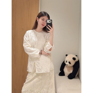 AS达哥~青绿系列原C料~26春款国新中式刺绣上衣+进口立体绣半身裙