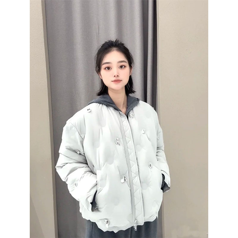 AS达哥~江南顶货可进柜柜品~重工镶钻钉珠加厚 保暖白鸭绒羽绒服