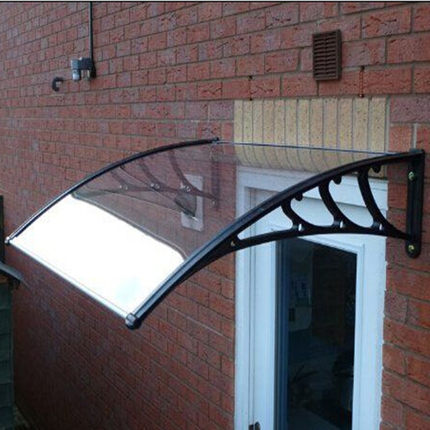 铝合金雨棚透明耐力板遮阳遮雨棚家用无声雨搭蓬门阳台窗户挡雨篷