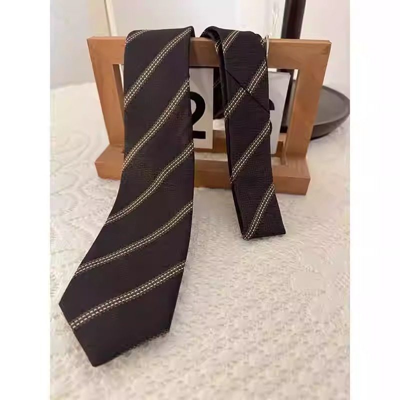 棕色咖啡色港风条纹手打领带男女通用日系学院风学生免打衬衫领带,服饰配件/皮带/帽子/围巾,领带,淘宝优惠券,粉丝福利购,淘宝优惠卷