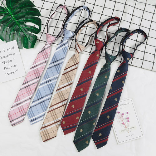 学院风jk懒人免打衬衫领带