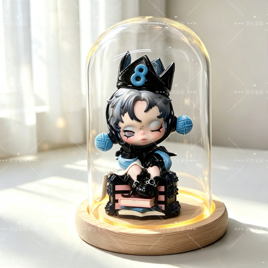 适合泡泡玛特SP第八章手办吊卡展示收纳盒盲盒公仔造景防尘展示盒图片