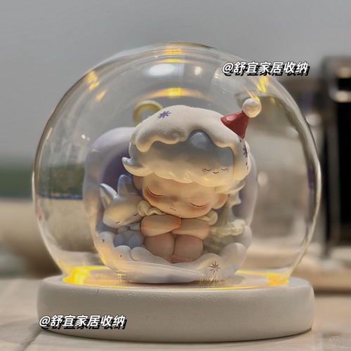 泡泡玛特你最珍贵系列雪球里的秘密手办盲盒单人收纳盒造景展示盒
