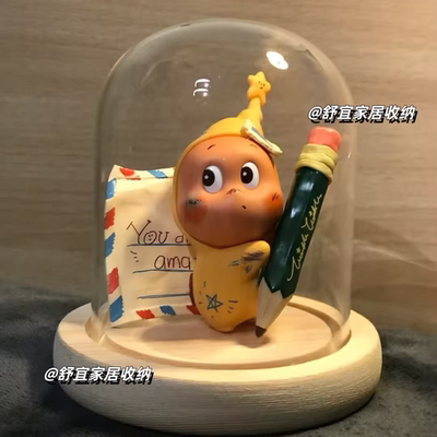 泡泡玛特POPMART123星星人手写的礼物盲盒手办收纳盒单个造景展示