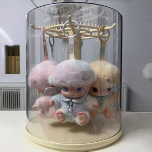 泡泡玛特DIMOO新生日记依赖搪胶毛绒公仔收纳盒diy玩偶盲盒展示盒