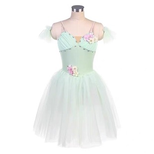 水泽仙子芭蕾舞裙儿童比赛服专业天蓝色长裙蓬蓬裙成人芭蕾演出服