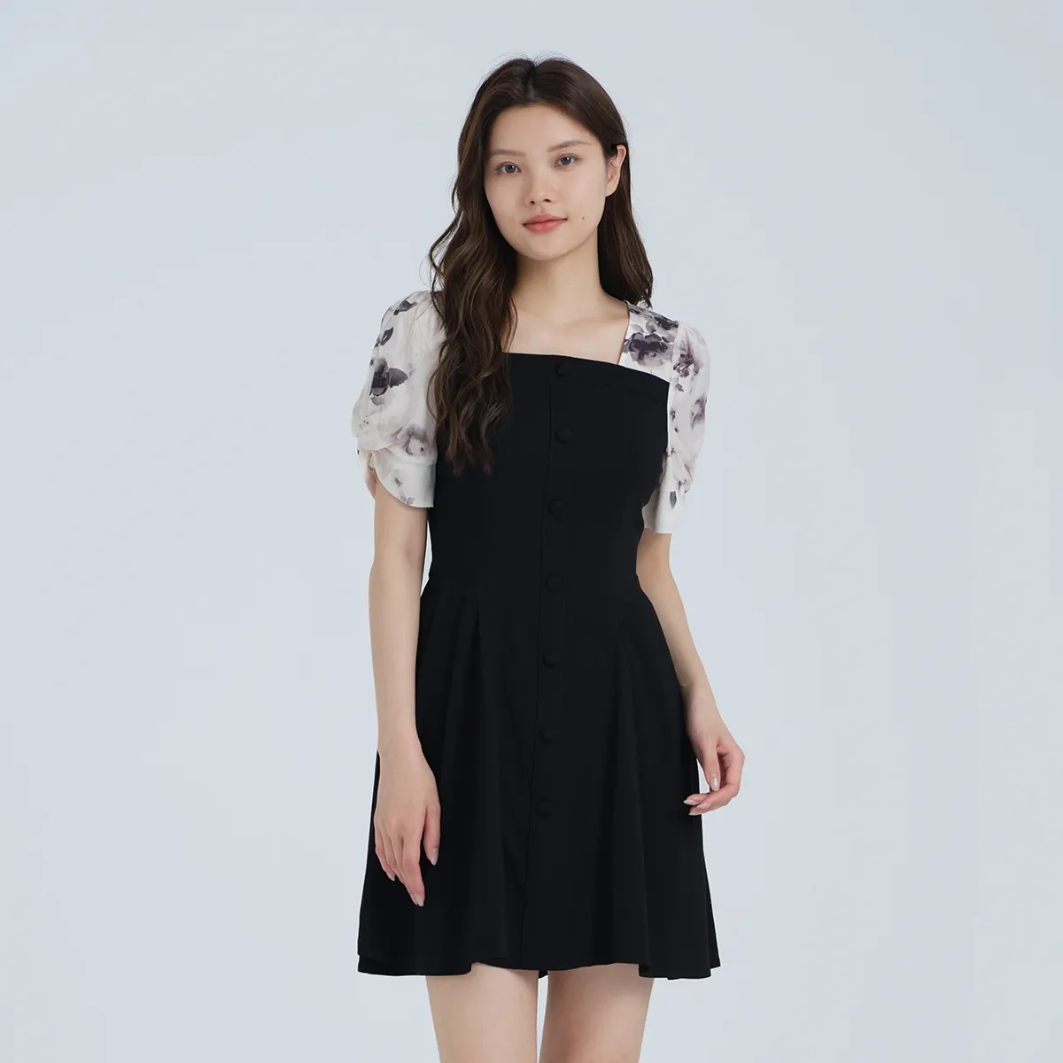 清仓!阿依莲a.yilian 复古拼接连衣裙