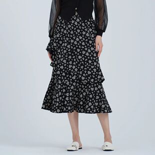 清仓 不规则高腰半裙 阿依莲a.yilian