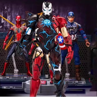 中动正版复仇者联漫威毒液2屠杀钢铁侠美队蜘蛛侠可动人偶手办模