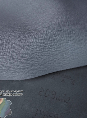 法国HAAS H家EPSOM深灰色掌纹2.0MM手工diy凯丽康康牛皮皮料