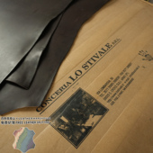 意大利植鞣联盟LOSTIVALE雾面蜡感咖啡色双肩多脂植鞣革3.3mm牛皮