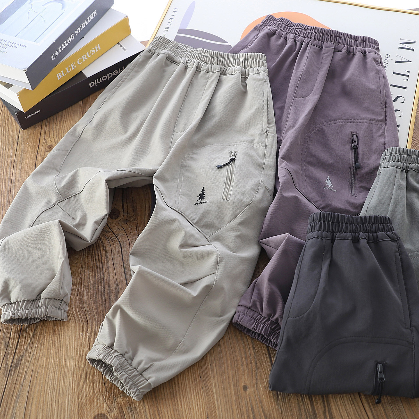 男童速干裤春秋款儿童冲锋裤2026新款中大童工装长裤男孩裤子透气